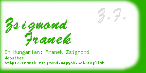 zsigmond franek business card